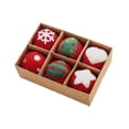 thumbnail image 2 of Adornos de Bolas de Navidad perfecl 6 Piezas fieltro rojo, 2 of 8
