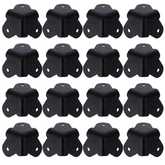 PTOOTP 16-Pack Black Protective Speaker Cabinet Corners 1.7 Inch Bumper Guards