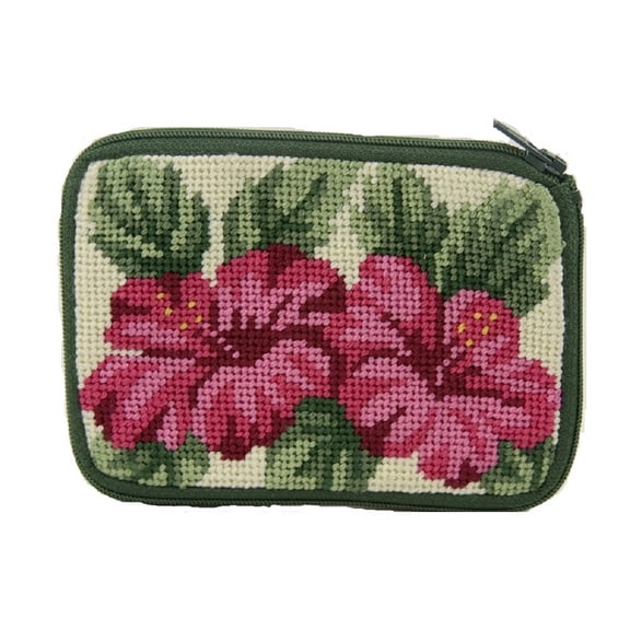 Coin Purse - Hibiscus - Needlepoint Kit