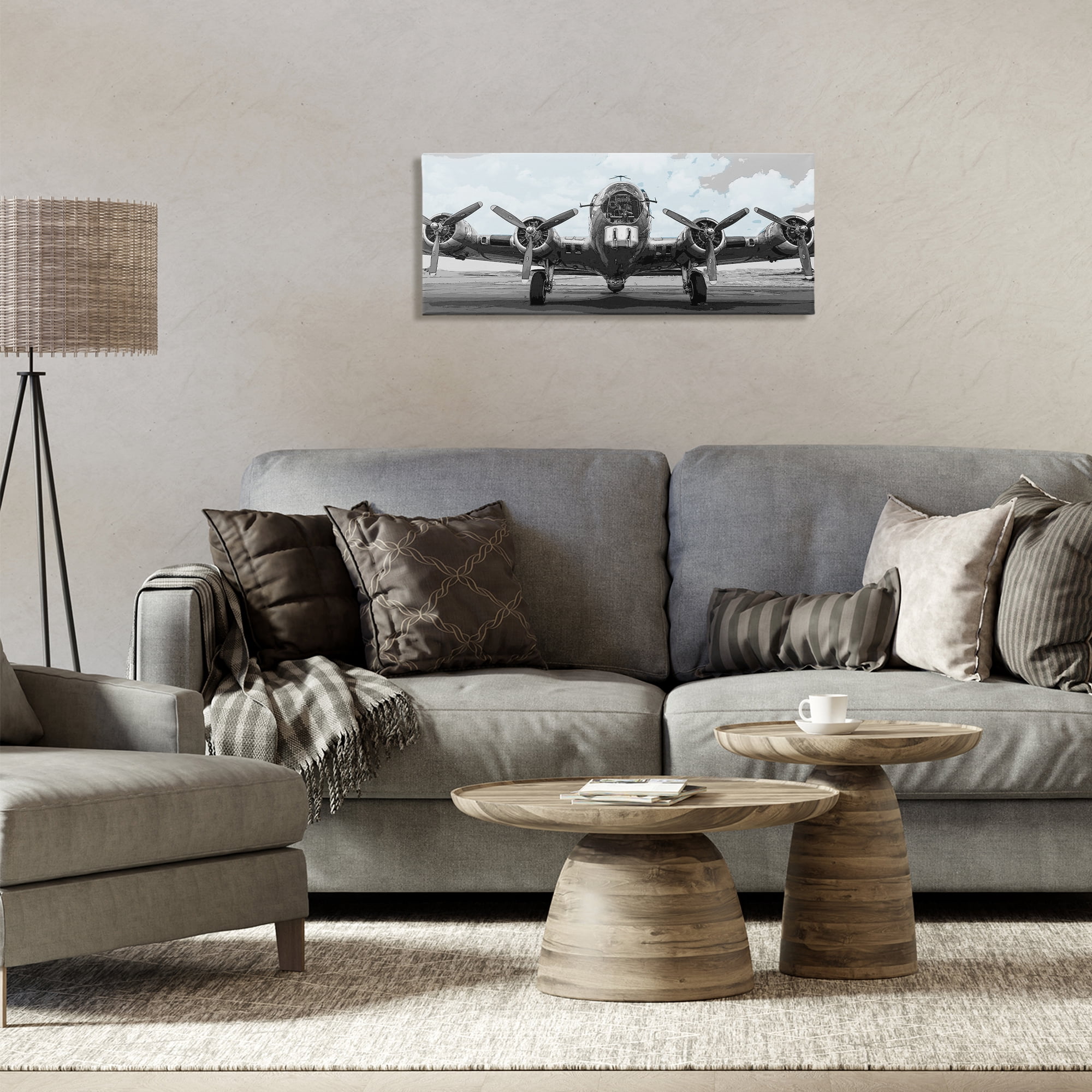 Stupell Industries Historic Aviation Aircraft Canvas Wall Art, design by Kim Allen