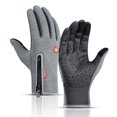 thumbnail image 1 of Winter Gloves For Men Waterproof Windproof Cold Gloves Snowboard Motorcycle Riding Driving Warm Touchscreen Zipper Glove, 1 of 5