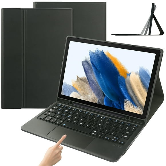 TFixol Tablet Protective Case with BT Keyboard Pen Slot Touchpad Compatible with Samsung Galaxy Tab A8 10.5 inch SM-X200/SM-X205/SM-X207