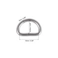thumbnail image 3 of Metal D Ring 0.39"(10mm) D-Rings Buckle for Hardware Bags Belts Craft DIY Accessories Silver Tone, 50pcs, 3 of 5