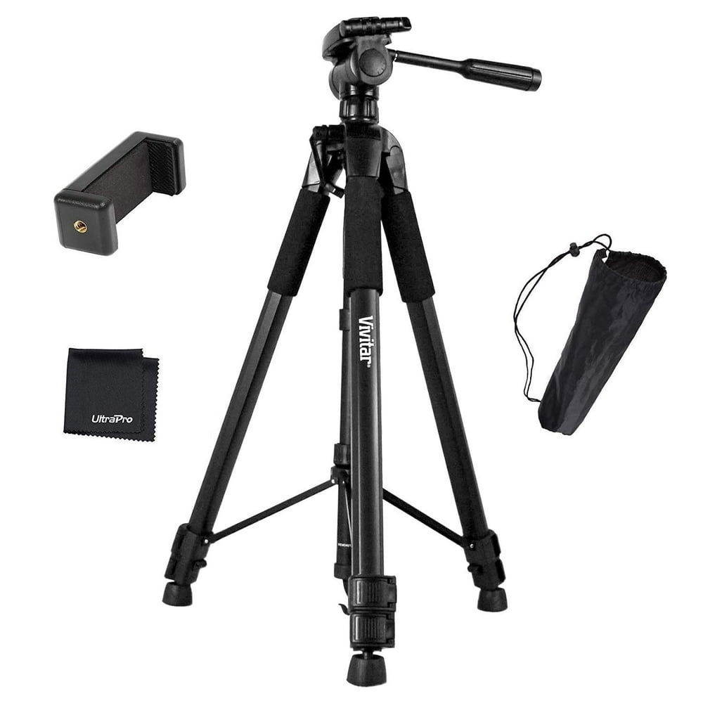 UltraPro 72" Inch Black HeavyDuty Aluminum Camera Tripod with