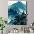 thumbnail image 4 of Misty Bird Mountain Canvas Wall Art, Serene Watercolor Nature Landscape, Home Office Wall Decor, 4 of 8