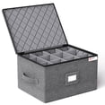 thumbnail image 1 of Caja de almacenamiento para copas de vino YearningHome con carcasa rígida 43x33x28 cm, 1 of 6