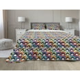 thumbnail image 1 of Penguin Comforter & Sham Bedding Set, Rainbow Colored Checkered Squares Pattern with Arctic Animal Cartoon Character, 3 pcs Duvet Set Microfiber Filling Quilt, 5 Sizes, Multicolor, by Ambesonne, 1 of 4