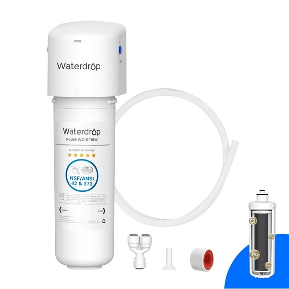 Waterdrop 10UE Under Sink Water Filter for Instant Hot and Cold Water Dispenser System, Reduces PFAS, PFOA/PFOS, Lead, Chlorine, Bad Taste & Odor, 11000 Gallons