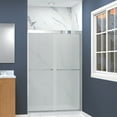 thumbnail image 2 of Transolid Fbpt487008f-S 70" High X 47" Wide Bypass Frameless Shower Door - Brushed, 2 of 7
