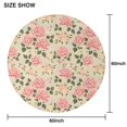 thumbnail image 6 of Pioneer Flower Floral Print Pattern Round Tablecloth 60"x60",Wrinkle Wipeable Table Cloth for Kitchen Dining Room Picnic Patio Party, 6 of 6