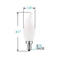 thumbnail image 3 of Luxrite E12 LED Chandelier Frosted Light Bulbs, Dimmable, 40 Watt Equivalent, 2700K Warm White, 360 Lumens, Flame Tip, 6-Pack, 3 of 7