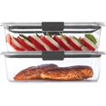 thumbnail image 1 of Rubbermaid 2108407 Leak-Proof Brilliance Food Storage Set | 9.6 Cup Plastic Containers with Lids | Microwave and Dishwasher Safe, 2-Pack, Clear, 1 of 4