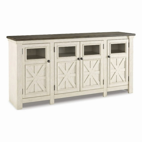 Ashley Furniture Bolanburg Engineered Wood Extra Large TV Stand in Two-Tone