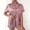 H, variant on Eashery Pink Pajamas For Women Women's Satin Sleepwear Short Sleeve Button Shirt and Shorts Pajama Set H 3X-Large