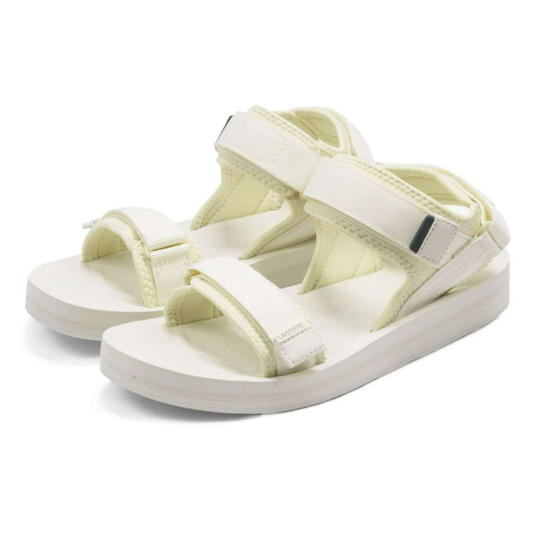 【LACOSTE】 ★ Suruga Premium Sandals ★ White & Sand Lacoste Mens Suruga Sandal 12 Off Wht/Off Wht - Walmart.com