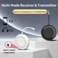 thumbnail image 3 of Transmisor y Receptor Bluetooth 5.4 para 2 Auriculares. Adaptador de Audio Inalámbrico AUX de Baja Latencia/HD para Avión, Color ., 3 of 5