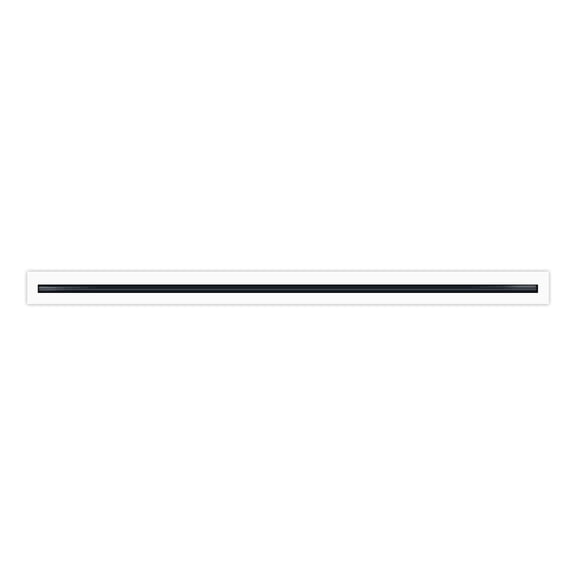 BUILDMART - 48" Linear Slot Diffuser - (1 Slot) Single Slot - White Decorative Aluminum Air Vent - Heating and Cooling Modern AC Vent Cover for Ceiling, Walls & Floors - Texas Buildmart