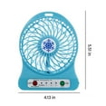 thumbnail image 3 of USB Fan under $5! CQCYD Portable Rechargeable LED Fan Light, Mini Desk USB Fan Cooler, 18650 Battery Operated Desk Fan, Office Bedroom Table Fan with Light, 3 of 9