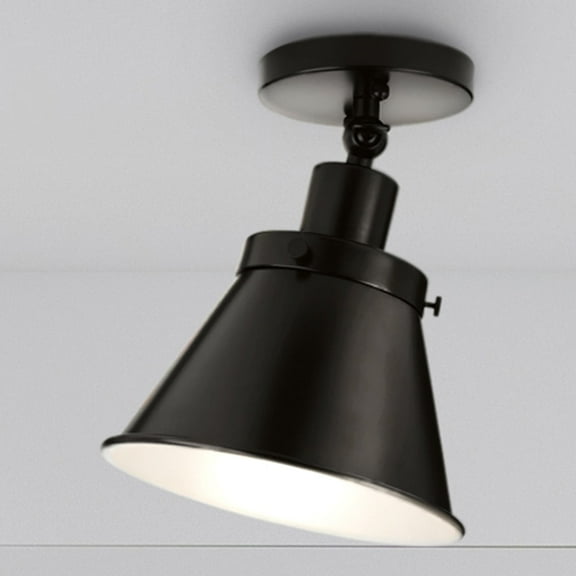 Luxury Modern Farmhouse Ceiling Light, Matte Black, UHP4665
