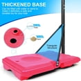 thumbnail image 6 of Portable Basketball Hoop,Outdoor Basketball Hoop Adjustable Height 5.6ft - 7ft,28 Inch Backboard with 2 Wheels for Kids Youth in Backyard Driveway,Pink, 6 of 8