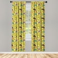 thumbnail image 3 of Ambesonne Botanical Curtains, Rural Floral Woodland, Pair of 28"x63", Multicolor, 3 of 5