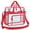 Red, variant on Clear Tote Bag Stadium Approved, 12x6x12 Game Day Clear Satchel Bag with Shoulder Strap for Concert Work and Sports