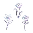 thumbnail image 2 of Escultura de pared de flores de metal de 3 piezas, decoración moderna para colgar en la pared, pintura lineal para tienda, sala de estar, regalos de, 2 of 8