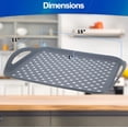 thumbnail image 2 of Non Slip Serving Tray With Handles - Regular Size 2pc - Rubber Silicone Grip Anti Spill Plastic Food Carrying Tray - For TV Dinners, Breakfast, Bed & Lap Serving, Coffee Tables, Parties - White, 2 of 8