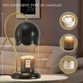 thumbnail image 2 of Flower Candle Warmer Lamp with 2 Bulbs, Black Gold Dimmer Timer Large Electric Candles Warming Light, Flameless Wax Melter Lamps Warmers Burner, Bedroom Living Room Vintage Home Decor, 2 of 7