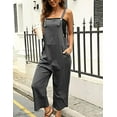 thumbnail image 2 of Salopette Ajustable Sans Manches en Coton et Lin pour Femmes, Ample, avec Poches, 2 of 7