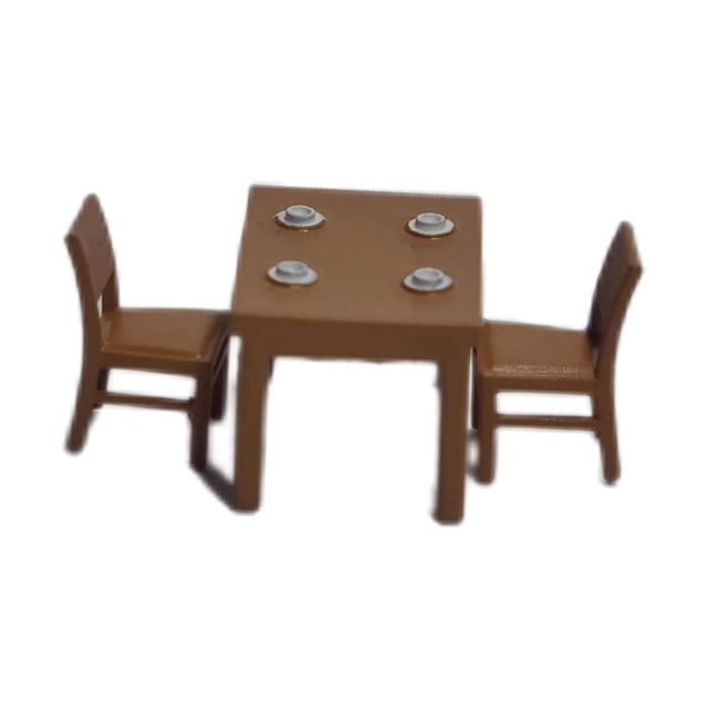 3 uds modelo de muebles a escala 1/64 CUTICAT accesorios para casa de muñecas diseño de jardín de hadas marrón