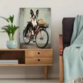 thumbnail image 5 of Boston Terrier Dog on Bicycle Canvas Print Wall Art for Living Room Bedroom Office Cafe Bar Decor, 5 of 8