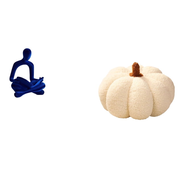Figura de pensador abstracto,Estatua de pensador abstracto,decoración para el hogar,Almohadas de calabaza de Halloween,Almohadas de calabaza de Halloween Decoración del hogar Suave,Cojines de
