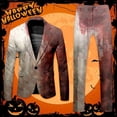 thumbnail image 2 of Men's Suits Male Halloween Long Sleeve Coat and Pants Two Piece Printed Button Pocket Suit for Holiday Party Events, 2 of 6