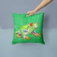 thumbnail image 2 of Carolines Treasures 8688PW1414 Frog Fabric Decorative Pillow 14HX14W multicolor, 2 of 4