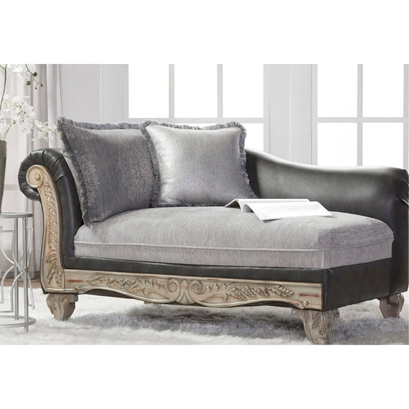 Elegant Seat Chaise: Rich Fabrics And Wood Details Multicolor Chaise : Textured Upholstery