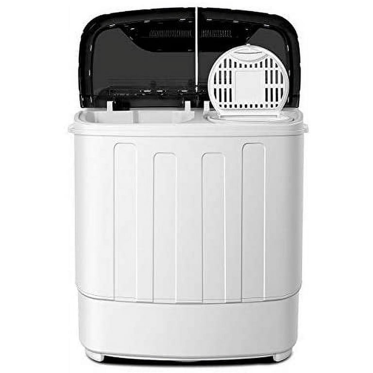 Portable Washing Machine TG23 - Twin Tub Washer Machine with 7.9lbs Wash  and 4.4lbs Spin Cycle Compartments by Think Gizmos 