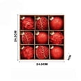 thumbnail image 2 of 9PCS Christmas Ball Ornaments 3.15'' Shatterproof Foam Hanging Balls Christmas Tree Decoration Ornaments for Xmas Holiday Party Wedding Decor, Red, 2 of 7