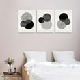 thumbnail image 6 of Black and White Wall Art Canvas Set Mid Century Boho Pictures Modern Geometric Lines Rounds Wall Decor Minimalist Bohemian Abstract Painting Artwork for Living Room Bedroom Office 12"x16"x3Pc, 6 of 7