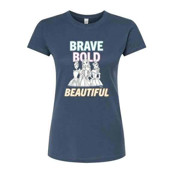 Disney - Brave Bold Beautiful  - Juniors Fitted Graphic T-Shirt