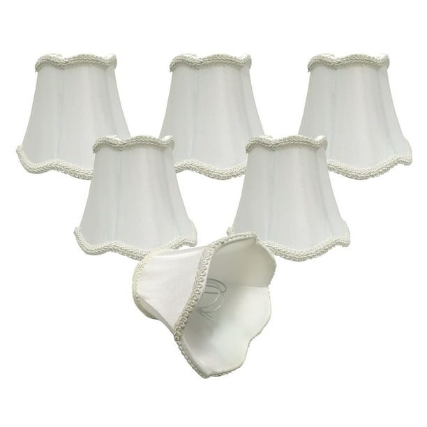 Royal Designs, Inc. Clip on Scalloped Bell Chandelier Lamp Shade Flame