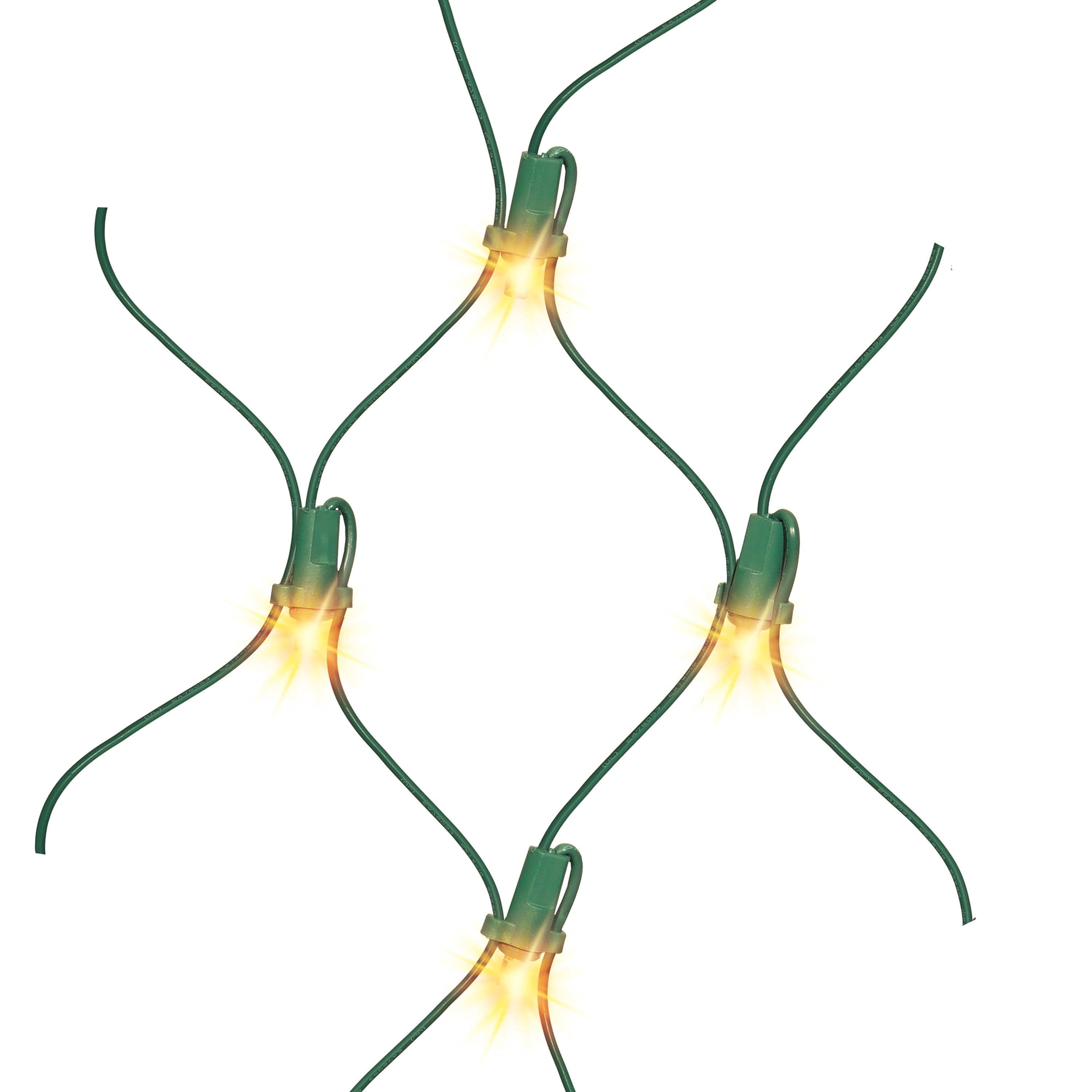 Indoor/Outdoor 240-Count LED Christmas Giant Net Lights, Warm White, Green Wire, 8' x 5', by Holiday Time