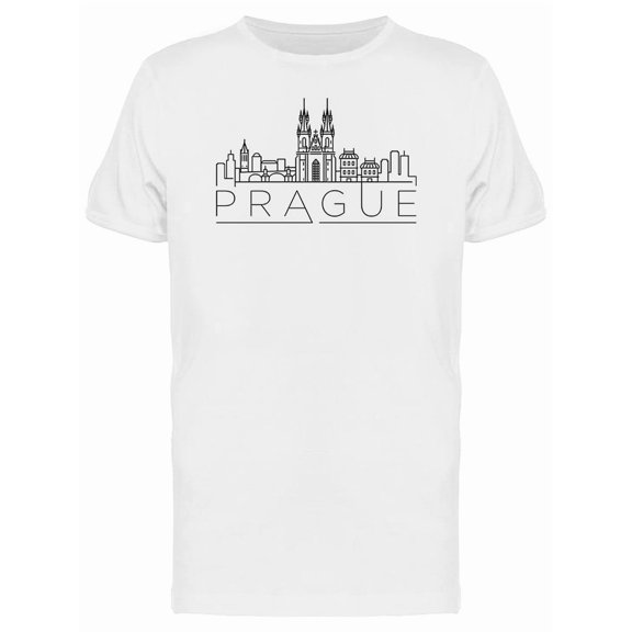 Prague City Skyline Landmark Tee Men's -Image by Shutterstock