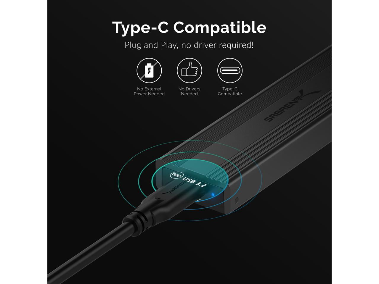 USB 3.2 TYPE-C TOOL-FREE ENCL