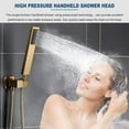 thumbnail image 4 of Zovajonia Shower System 12 Inches Shower Faucet Set,  Rain Shower Head with Handheld Spray Bathroom Ceiling Mount Shower Fixtures Brushed Gold, 4 of 9