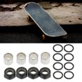 thumbnail image 3 of BELOWSYALER Skateboard Truck Speed Washer Round Metal Spacers Washers Repair Nut Set Washers Nut Spacers for Skateboarding Trucks, 3 of 9