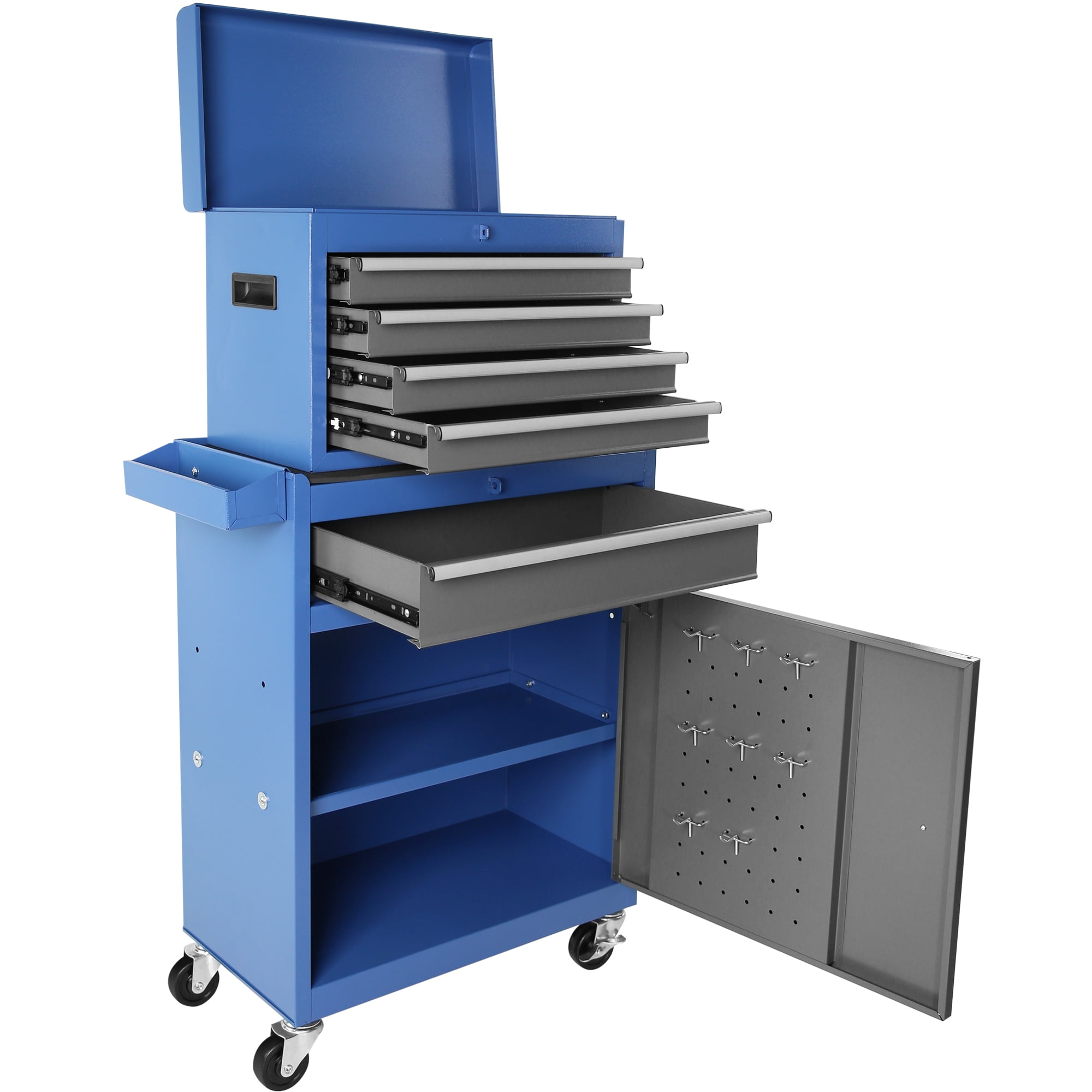 Tool Chest, 5-Drawer Rolling Tool Storage Cabinet with Detachable Top Tool Box