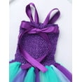 thumbnail image 4 of YEAHDOR Baby Girls Mermaid Cosplay Costume Halloween Carnival Party Fancy Outfit Toddlers Mesh Tutu Dress with Hair Hoop Purple&Light Blue 2-3Y, 4 of 7