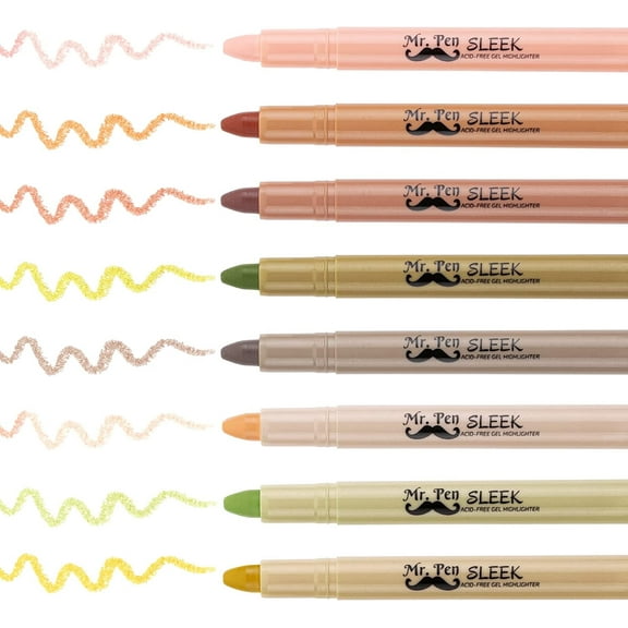 Mr. Pen- Bible Highlighters, Vintage Colors, 8 Pack, Gel Highlighters