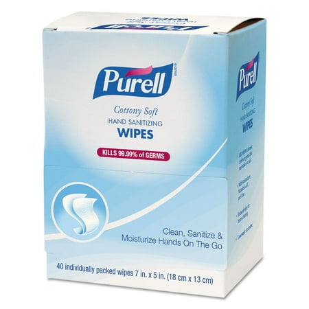 11 pack box COTTONY SOFT INDIVIDUALLY WRAPPED HAND SANITIZING WIPES, 5 X 7, 480 SHEETS/CT